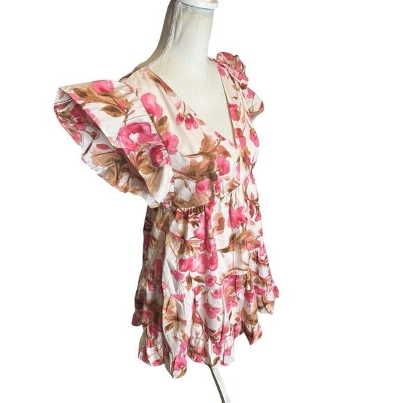 Abercrombie & Fitch Flutter Sleeves Tiered Lined Dress Size Small Y2K Babydoll - Picture 3 of 9